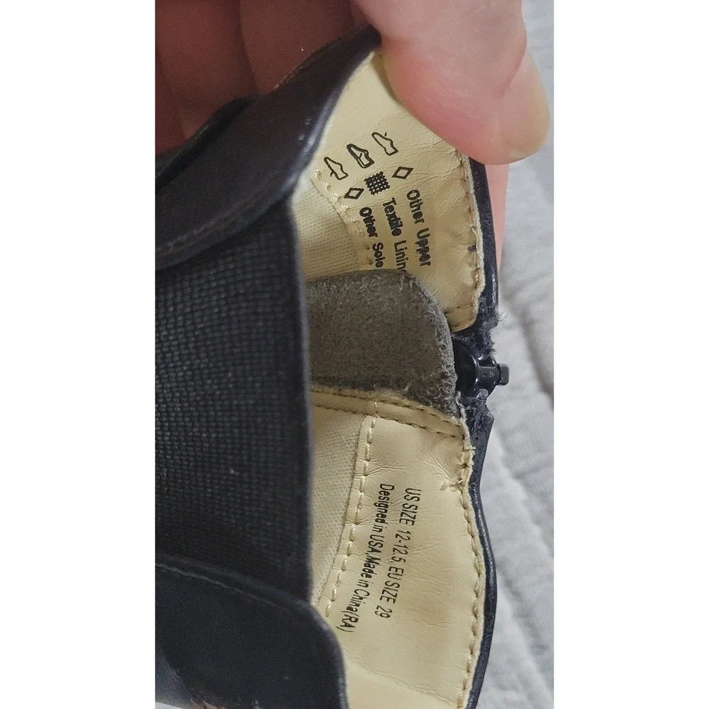 Pediped Flex Chelsea Boots Kids Size‎ 12–12.5 EU 29 Black Leather Ankle Boots